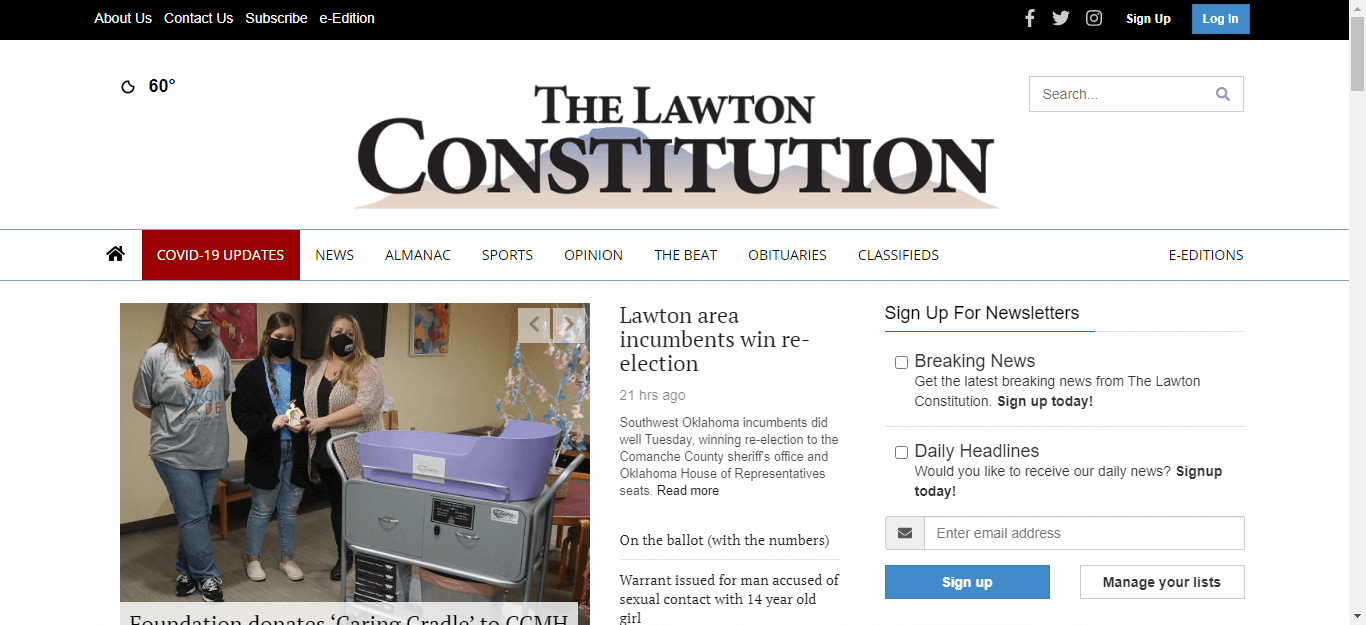Oklahoma Newspapers 23 The Lawton Constitution website