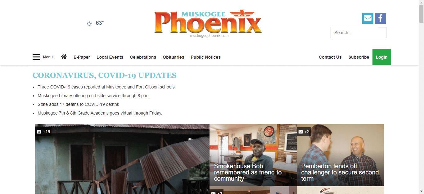 Oklahoma Newspapers 25 Muskogee Phoenix website