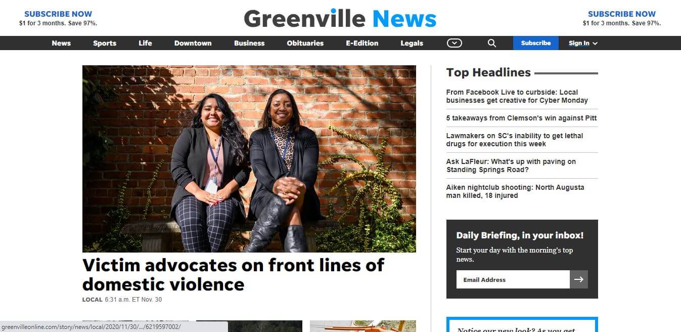 South Carolina Newspapers 15 Greenville News Website