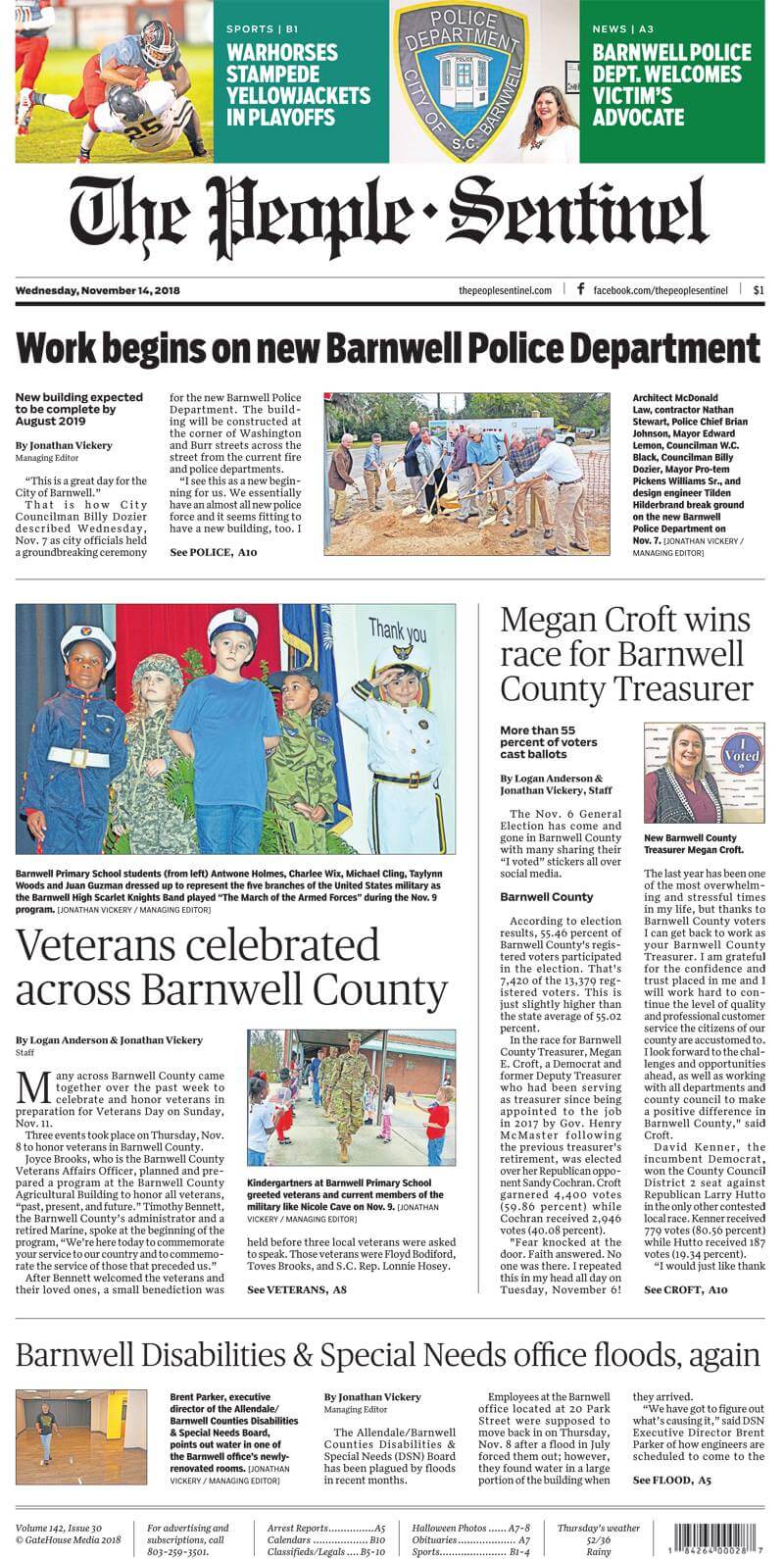 South Carolina Newspapers 25 Barnwell People Sentinel