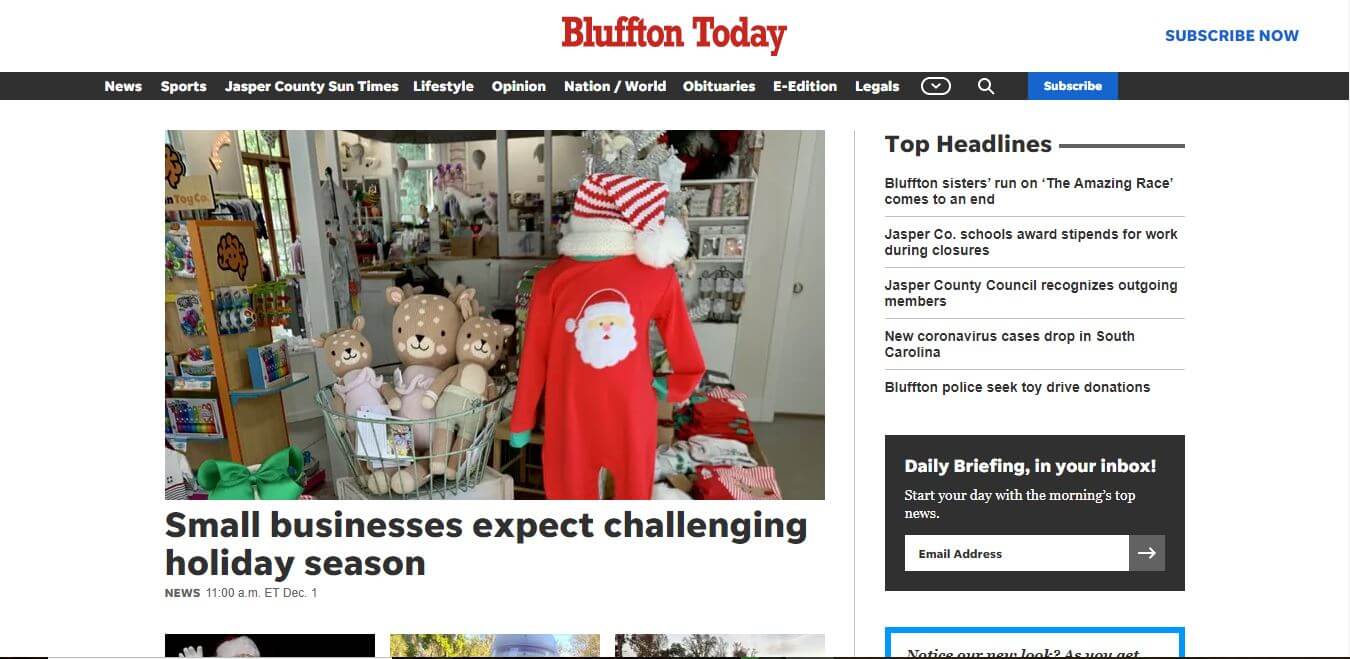 South Carolina Newspapers 37 Bluffton Today Website