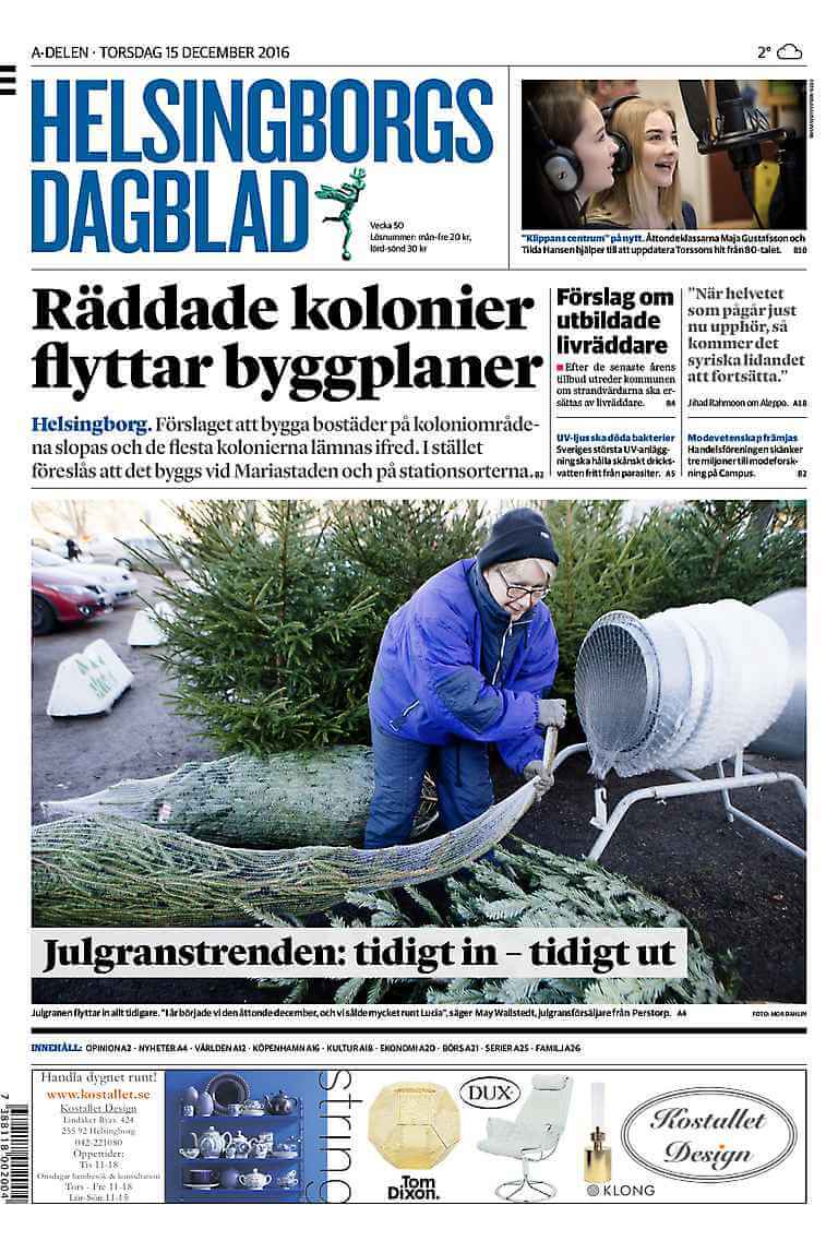 Sweden 10 Helsingborgs Dagblad