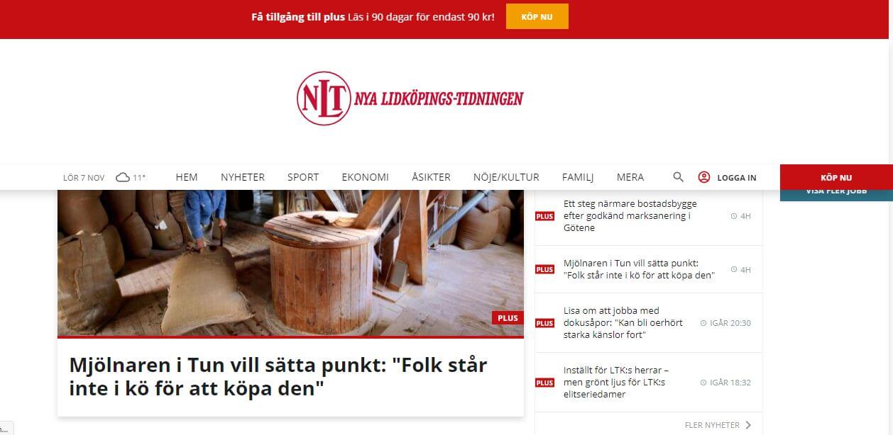 Sweden 34 Nya Lidköpings Tidningen website
