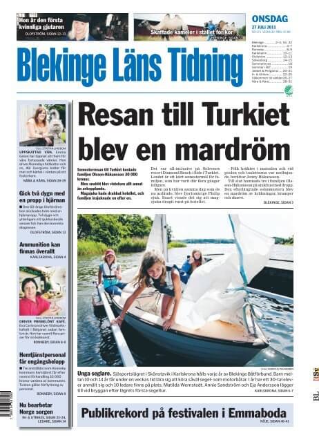 Sweden 36 Blekinge Lans Tidning