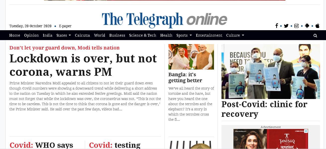 english newspapers 16 telegraph website