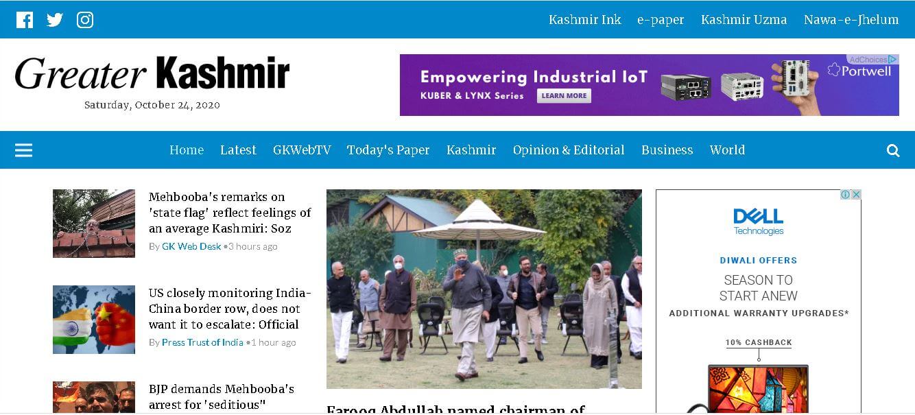 english newspapers 29 greater kashmir website