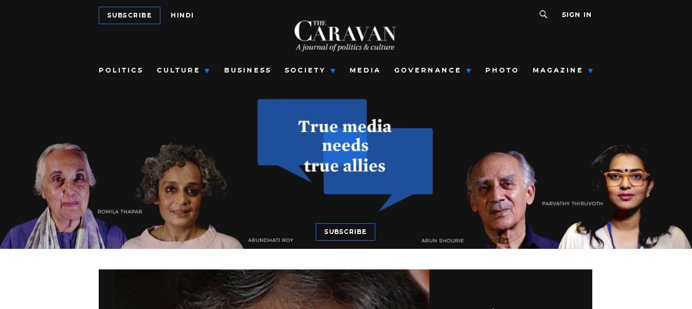 english newspapers 60 caravan website