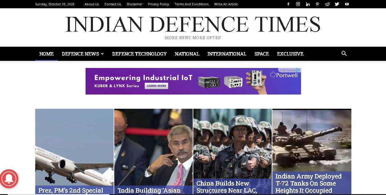 english newspapers 62 indian defence times website