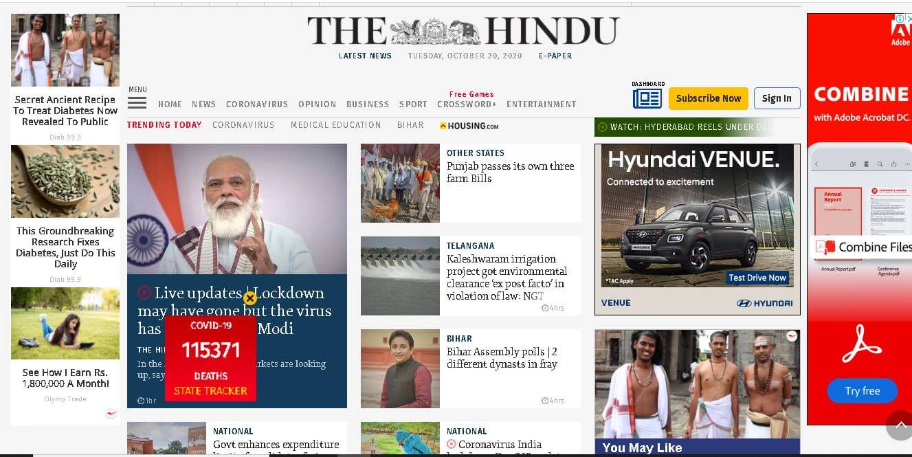 english newspapers 8 the hindu website