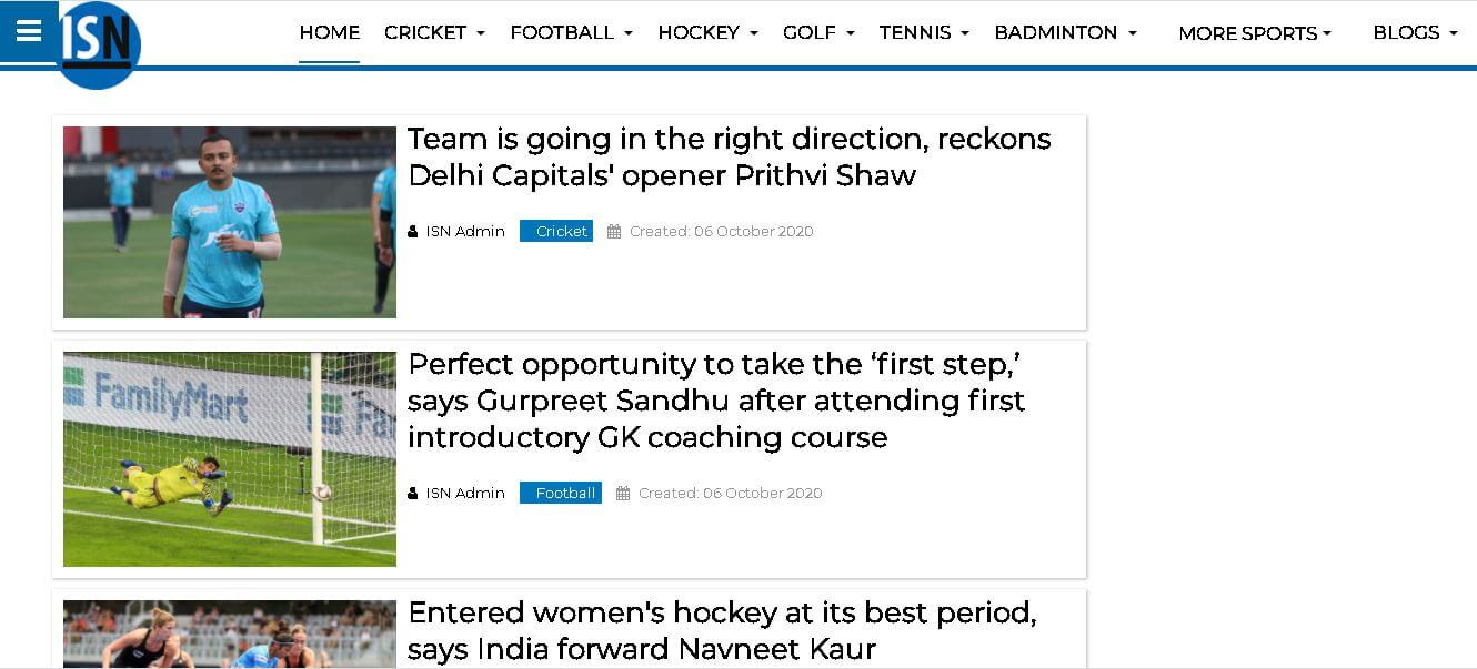 english newspapers 85 indian sports news website