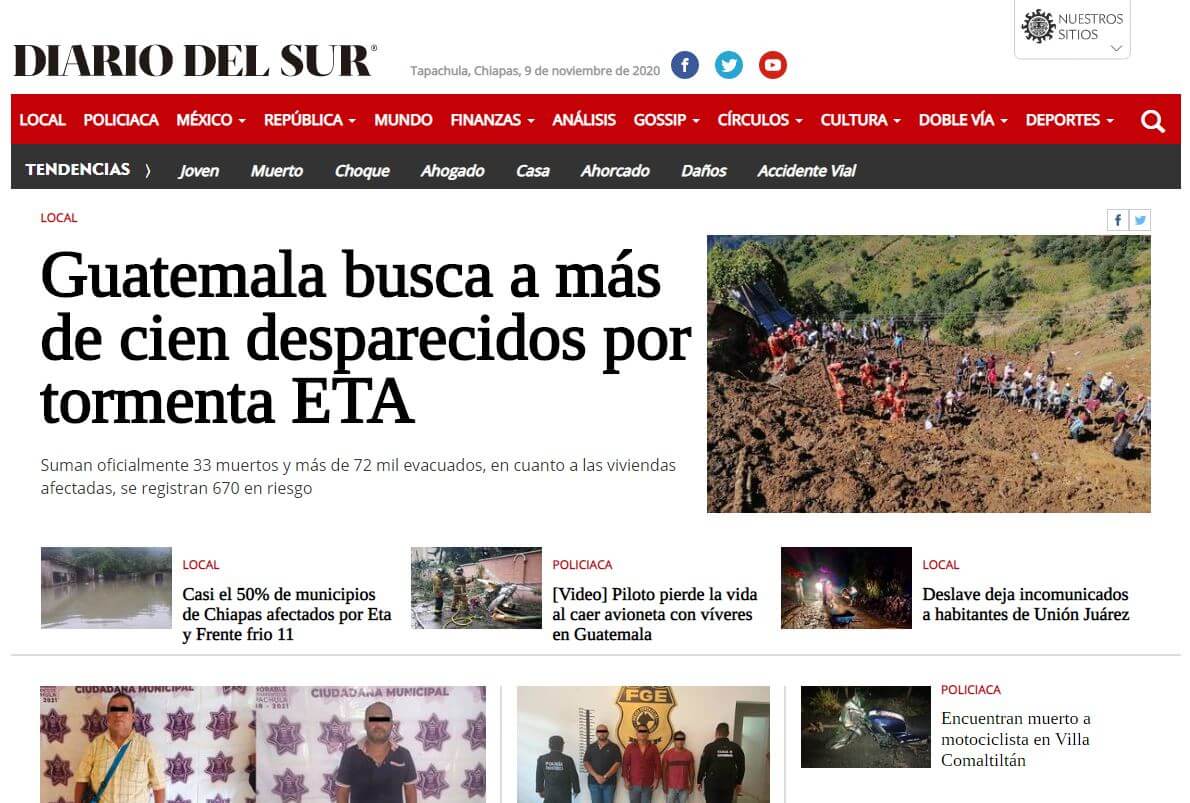 periodicos de chiapas 06 diario del sur website