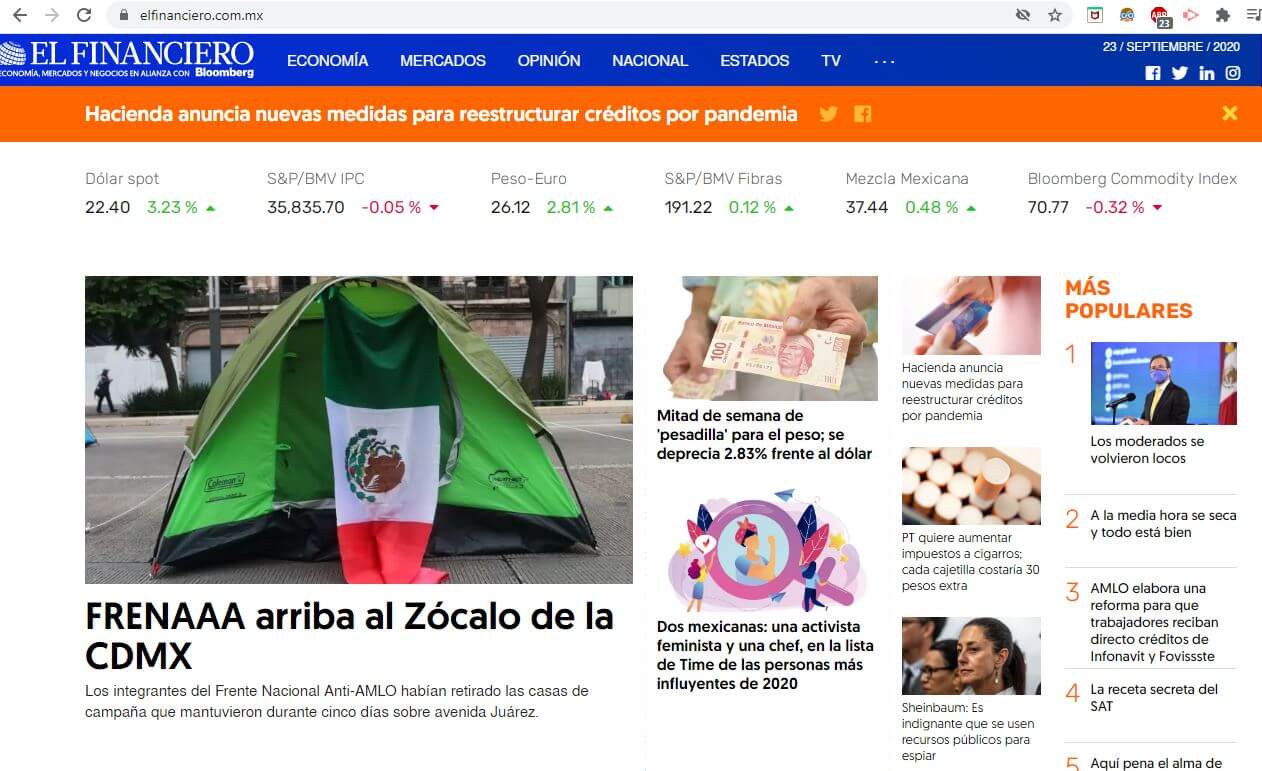 periodicos de ciudad de mexico 08 el financiero website