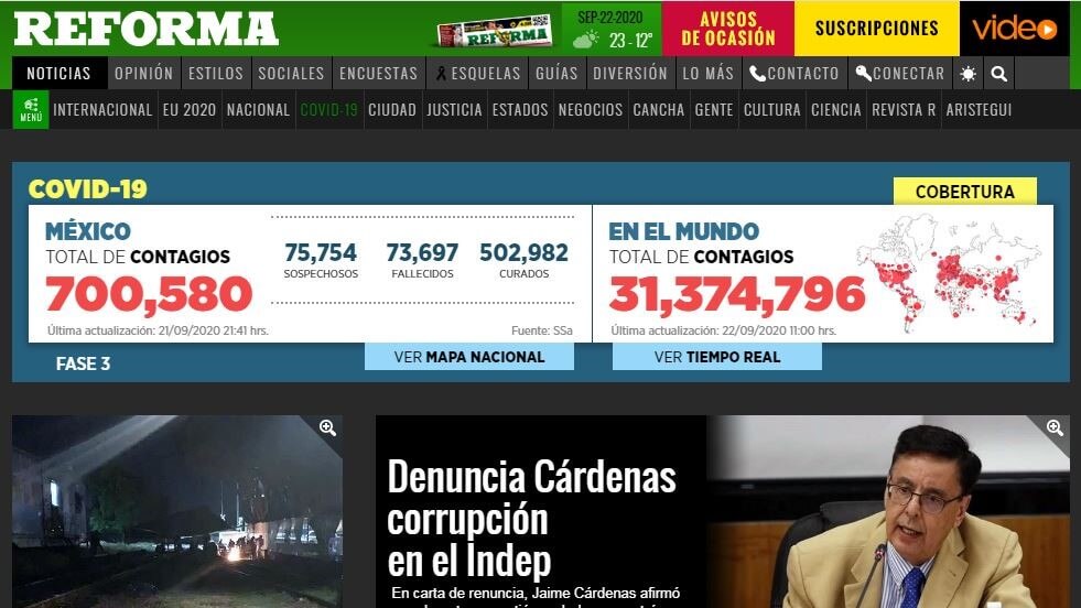 periodicos de ciudad de mexico 10 reforma website