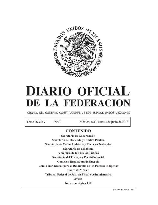 periodicos de ciudad de mexico 13 diario oficial de la federacion