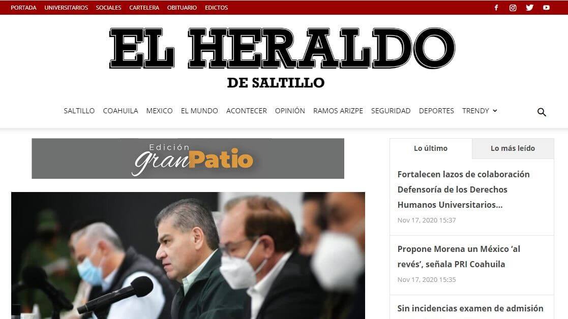 periodicos de coahuila 10 el heraldo de saltillo website