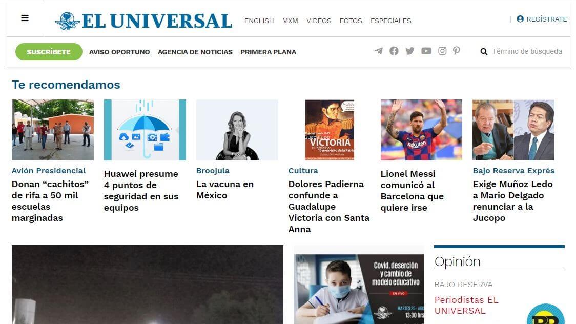 periodicos de mexico 01 el universal website