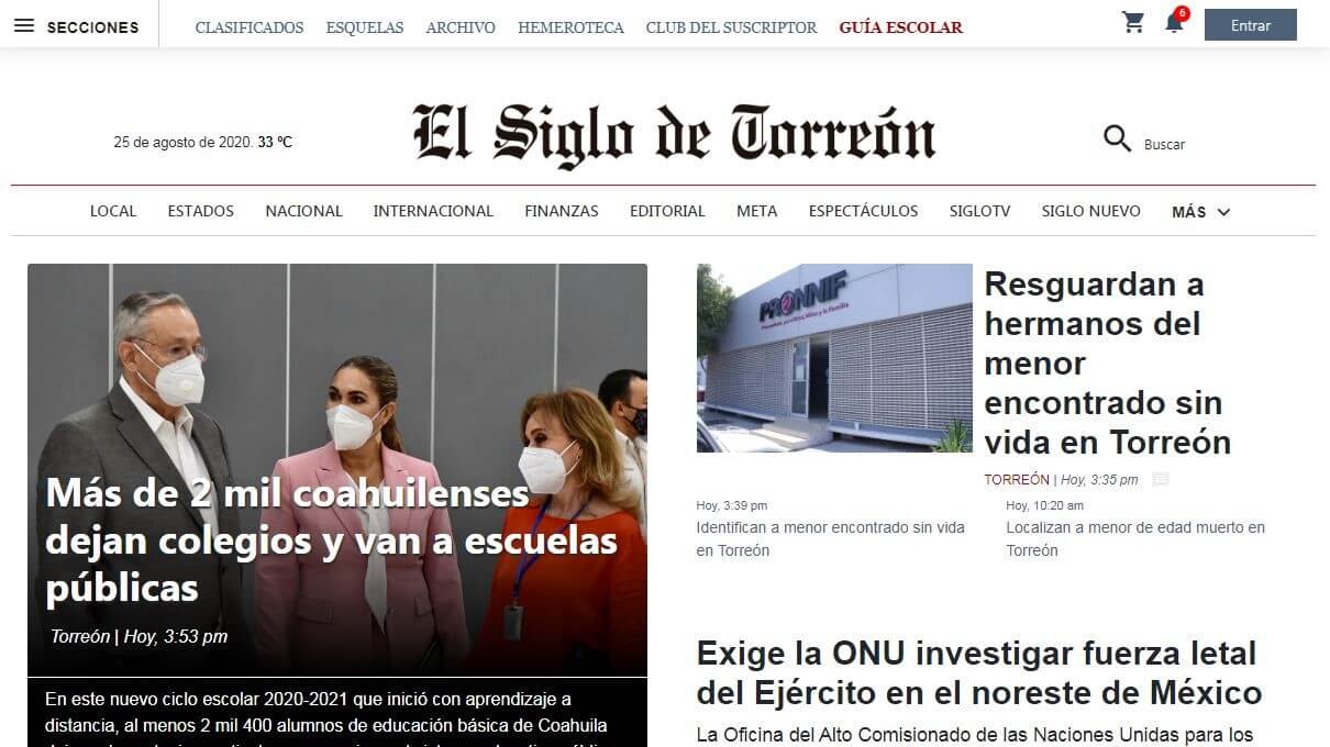 periodicos de mexico 03 el siglo de torreon website
