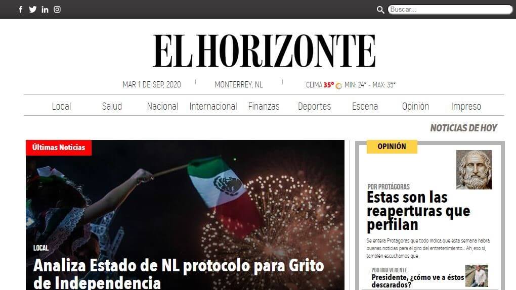 periodicos de mexico 28 el horizonte website