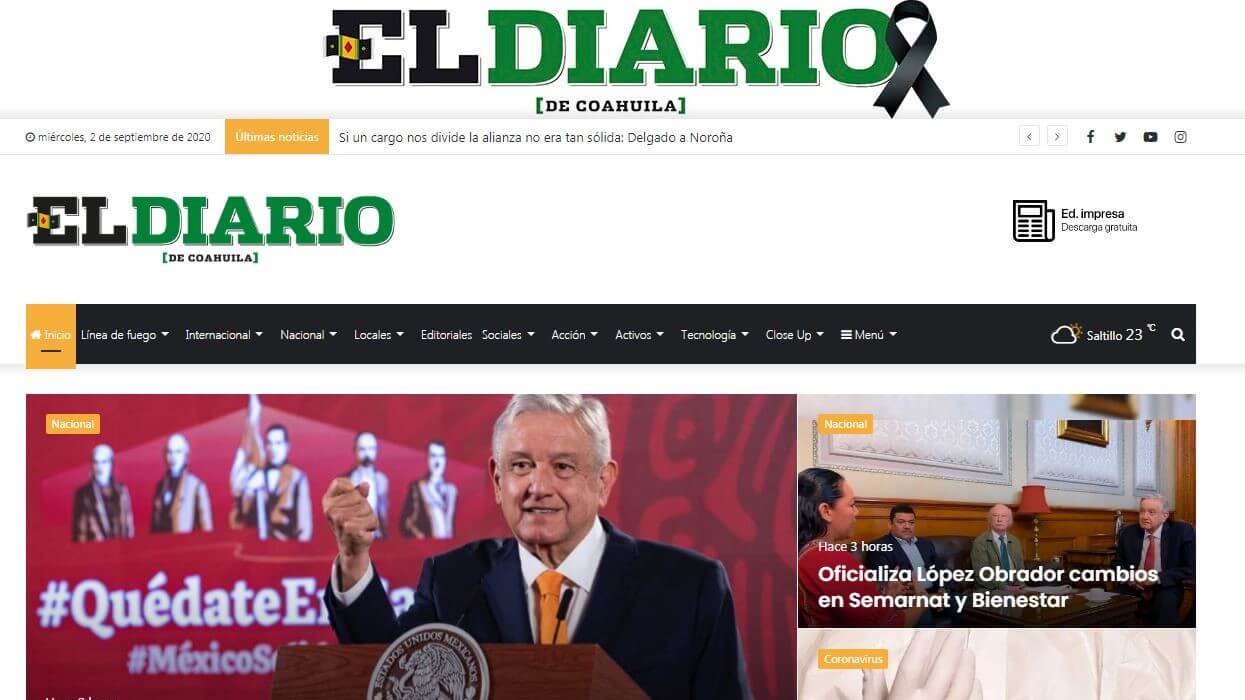 periodicos de mexico 34 el diario de coahuila website