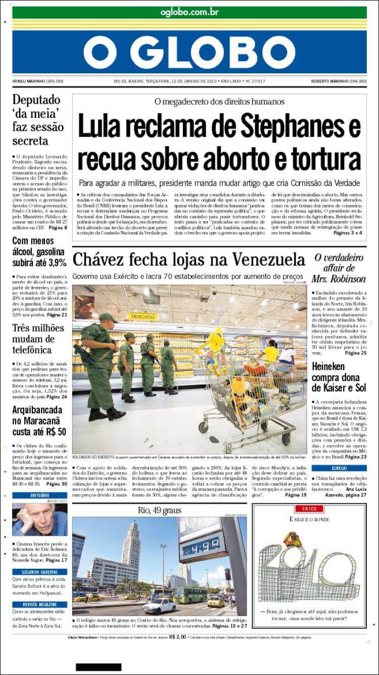 Brazil newspapers 1 O Globo