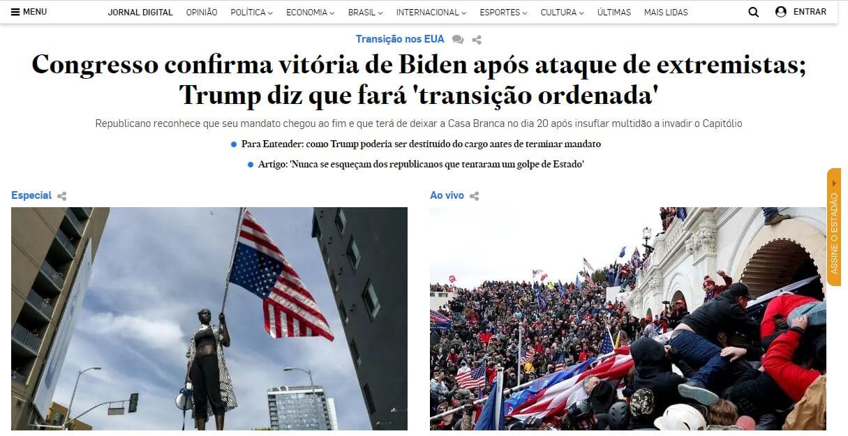 Brazil newspapers 13 O Estado de S Paulo website