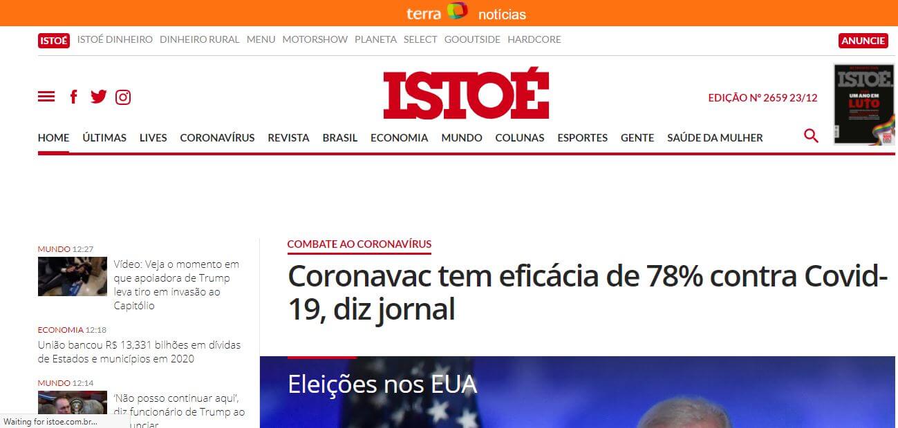 Brazil newspapers 19 Istoe website