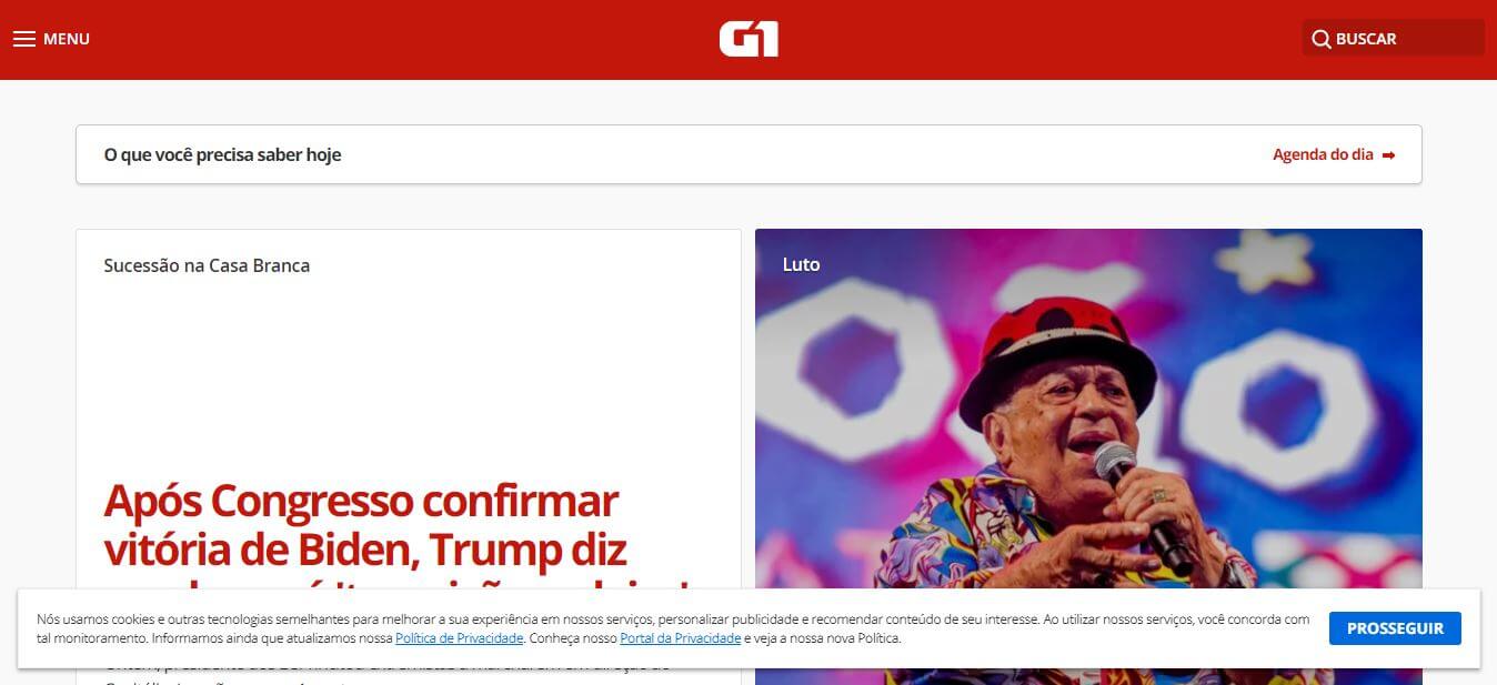Brazil newspapers 3 G1 website