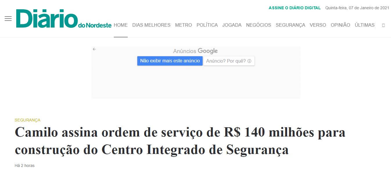 Brazil newspapers 33 Diario do Nordeste website