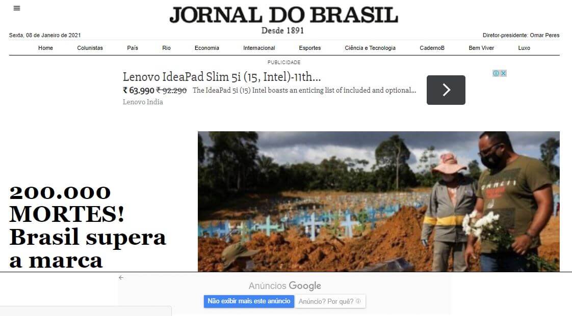 Brazil newspapers 43 Jornal do Brasil website