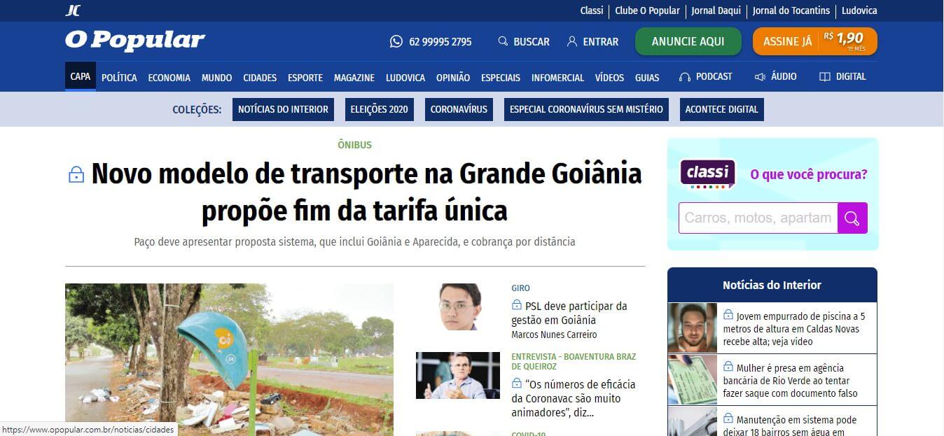 Brazil newspapers 44 o popular website