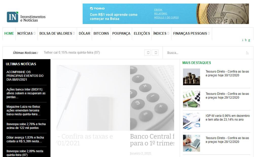 Brazil newspapers 48 Investimentos e Noticias website