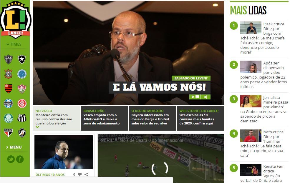 Brazil newspapers 51 lance website