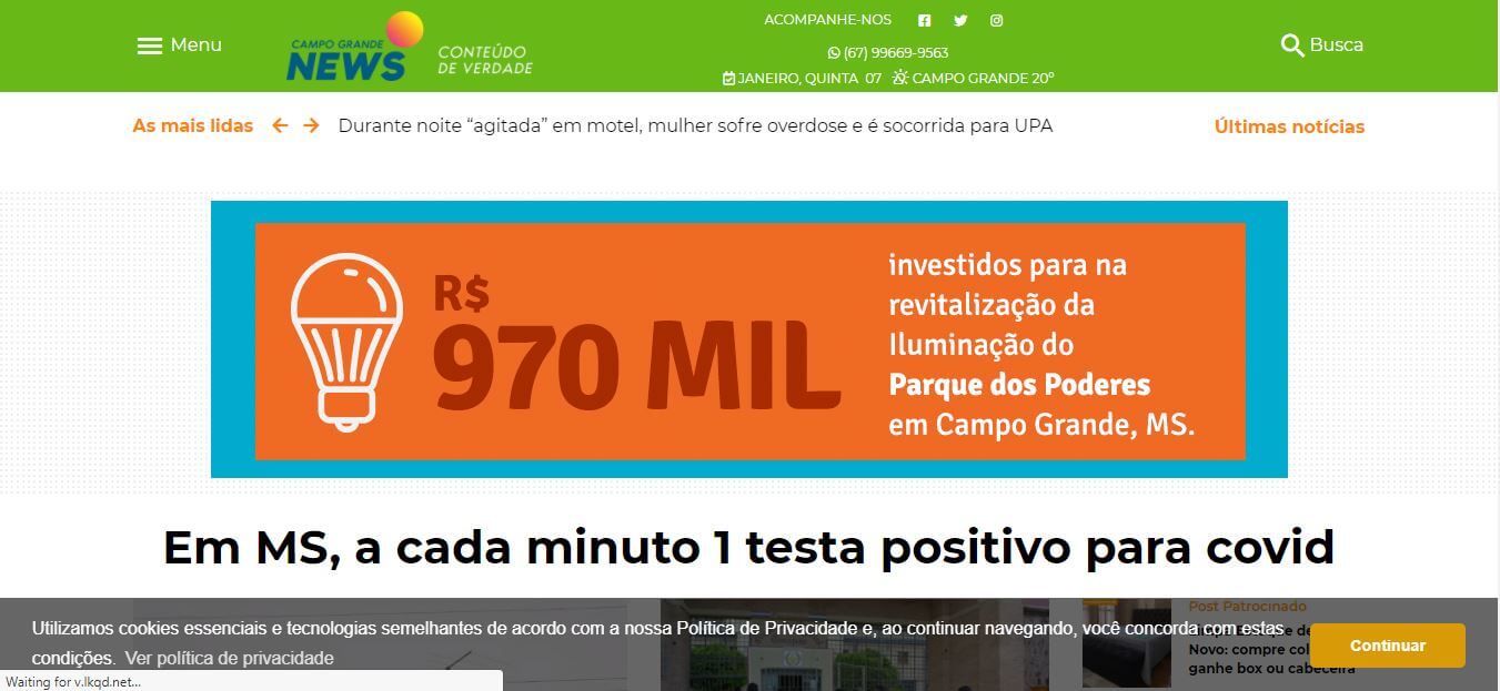 Brazil newspapers 6 Campo Grande News website