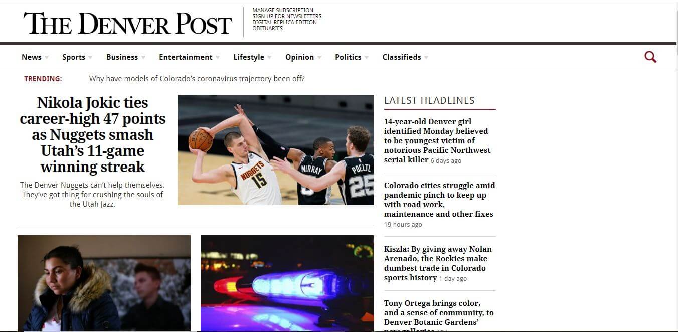 Colorado Newspapers 01 The Denver Post Website
