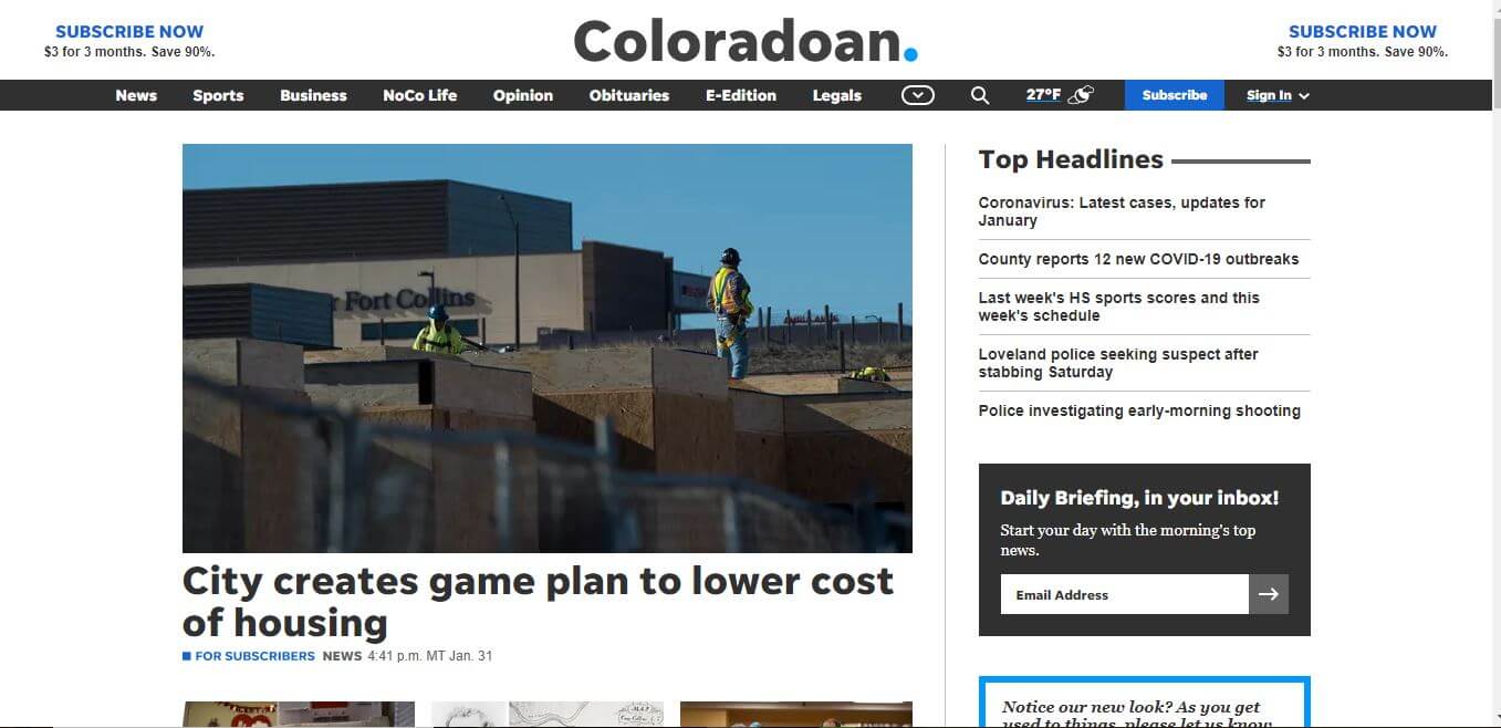 Colorado Newspapers 07 The Coloradoan Website