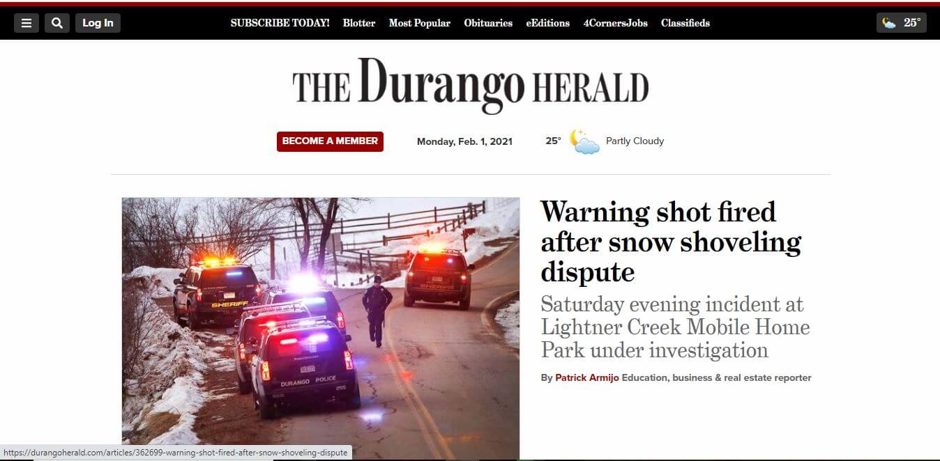 Colorado Newspapers 13 The Durango Herald Website