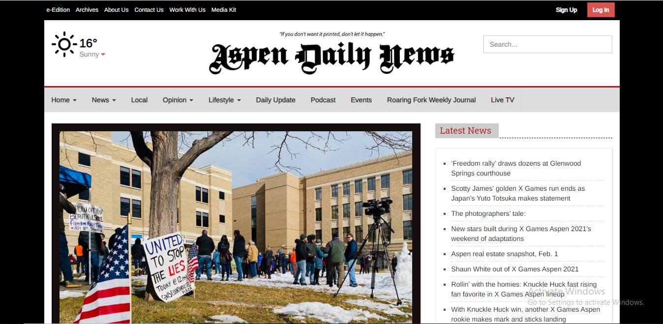 Denver Newspapers 05 Aspen Daily News Website