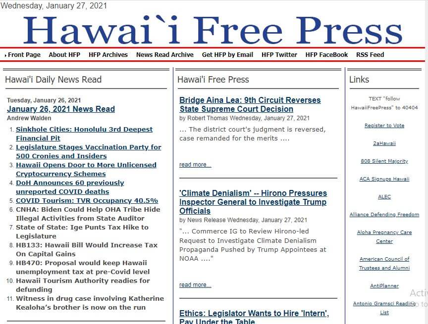 Hawaii Newspapers 16 Hawaii Free Press