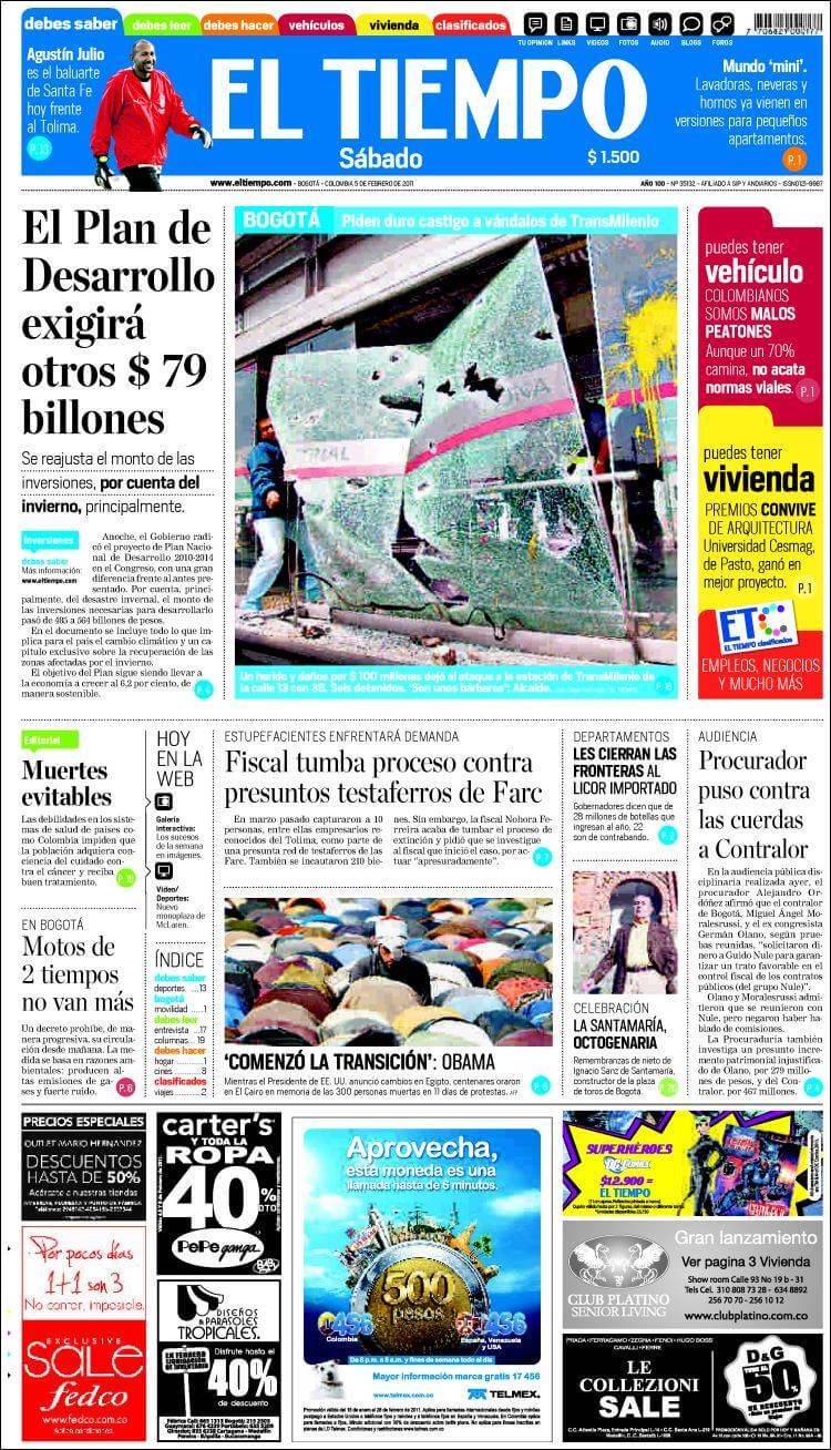 Honduras newspapers 1 El Tiempo