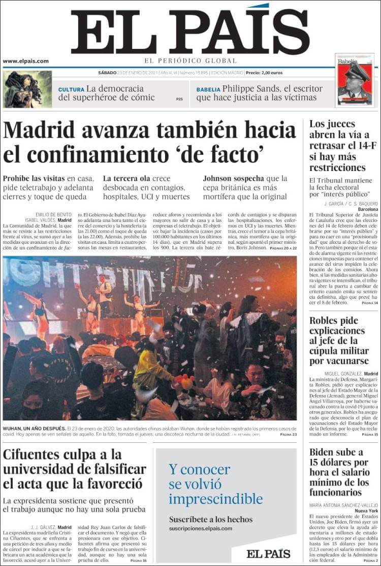 Spain newspapers 1 El Pais