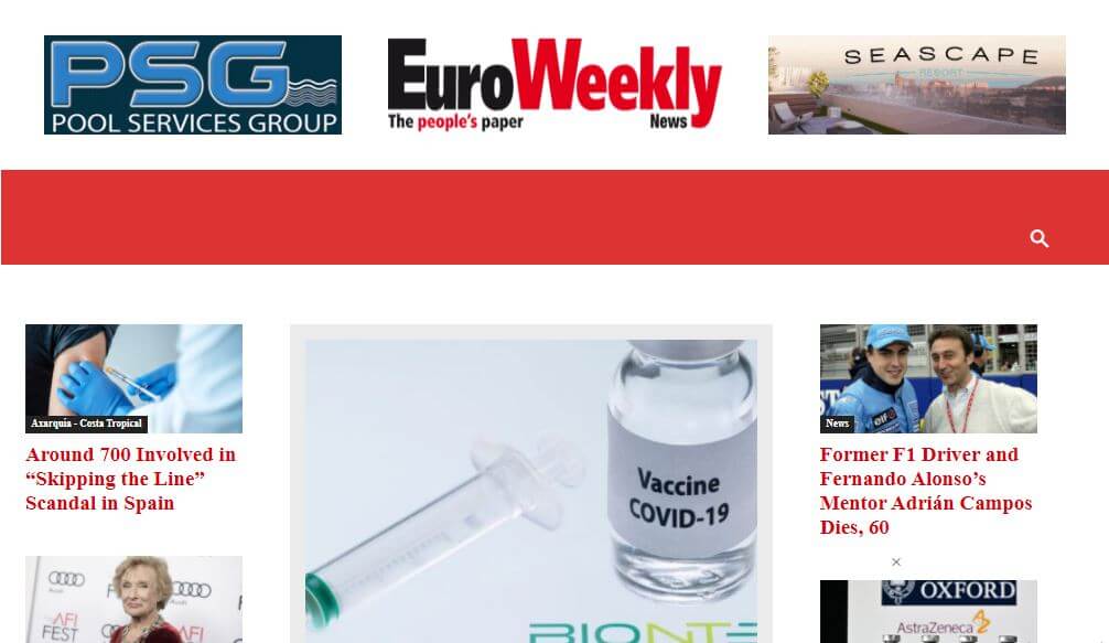 Spain newspapers 30 Euro Weekly News post website