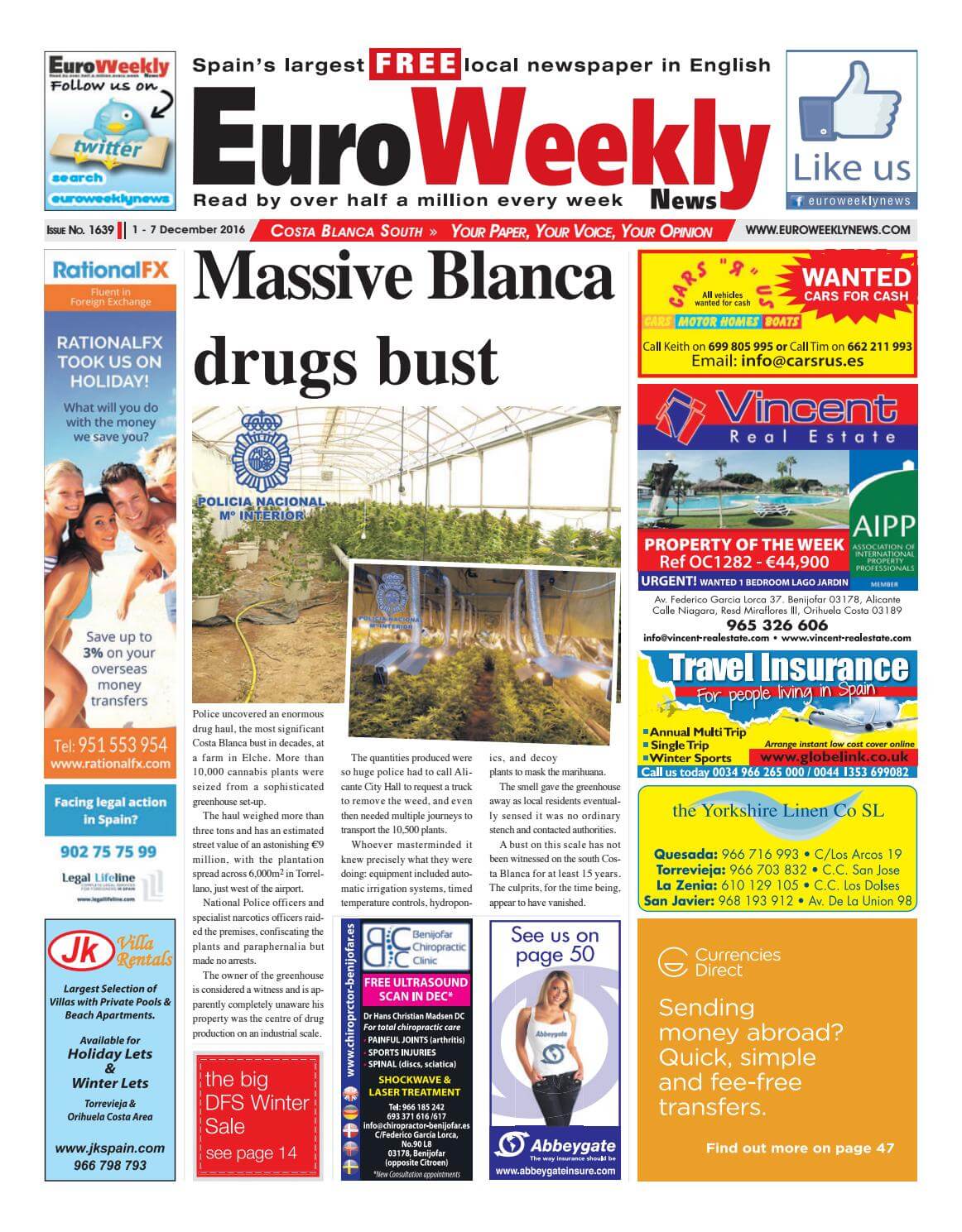 Spain newspapers 30 Euro Weekly News post
