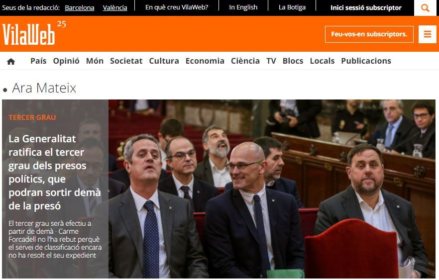 Spain newspapers 43 Vila Web website