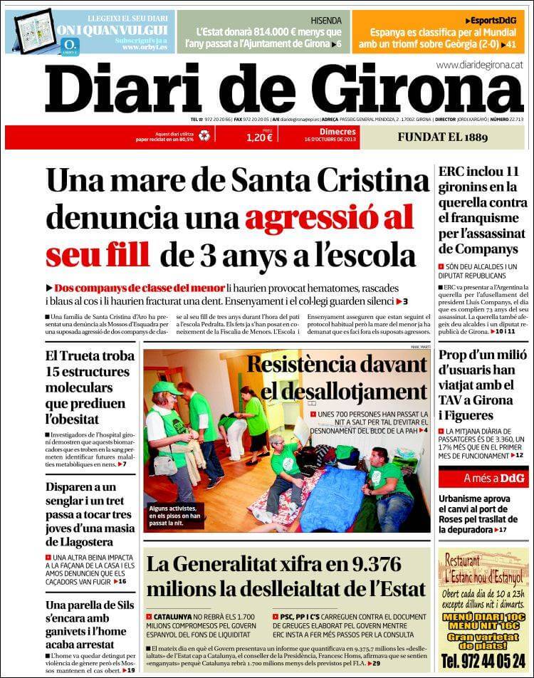 Spain newspapers 45 Diari de Girona
