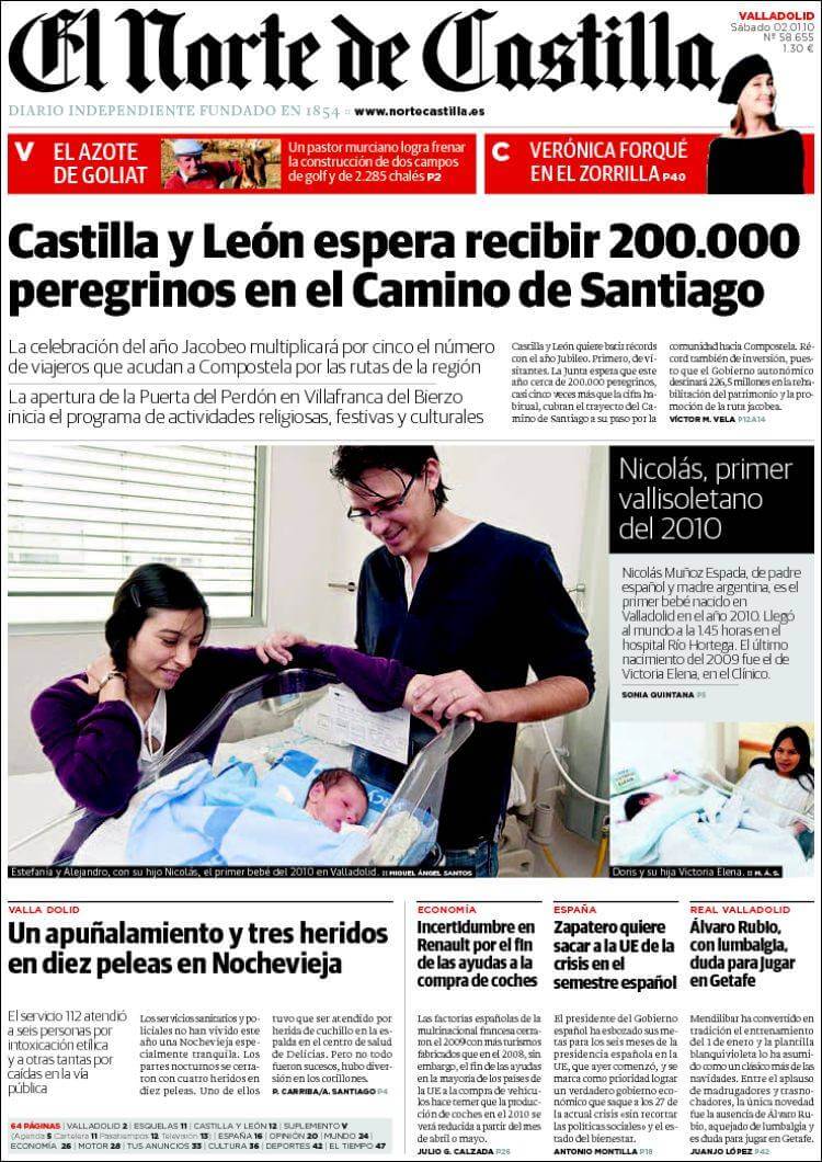 Spain newspapers 46 El Norte De Castilla