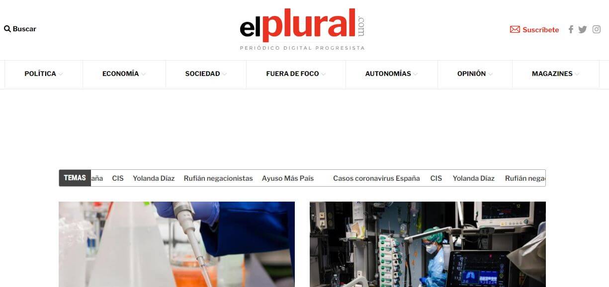 Spain newspapers 50 El Plural website
