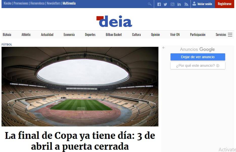 Spain newspapers 54 Deia website