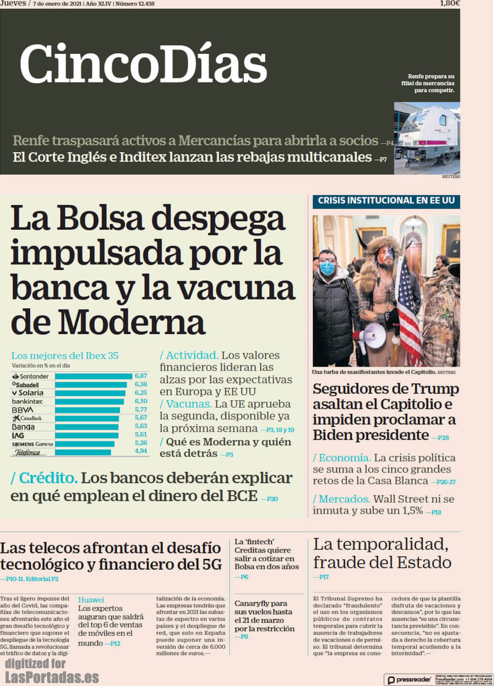 Spain newspapers 55 Cinco Dias