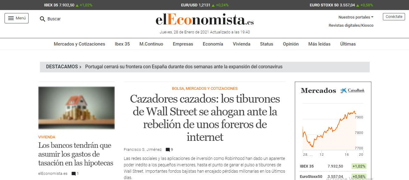 Spain newspapers 57 El Economista website