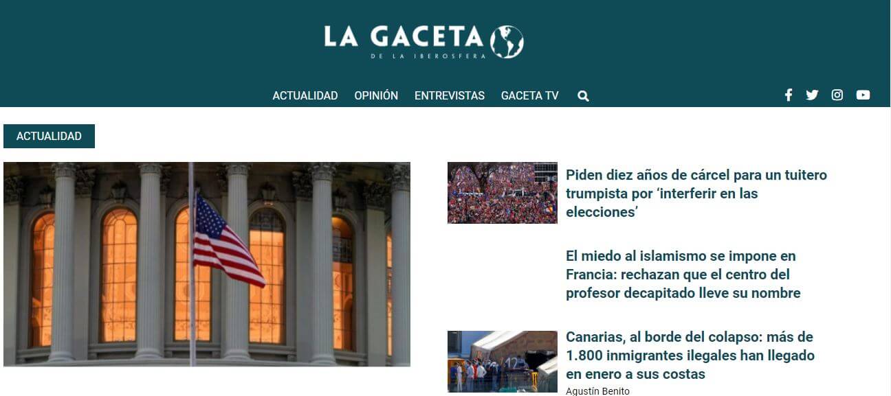 Spain newspapers 58 La Gaceta website